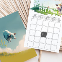 Baby Shower Game Baby Bingo Party Cow