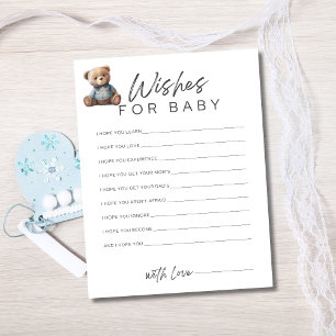 Baby Shower Game Baby Boy Wishes For Baby  Invitation