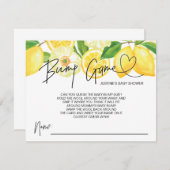 Baby Shower Game Baby Bump Guess Cards Lemons (Front/Back)