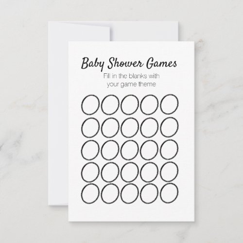 Baby Shower Game Circular Template