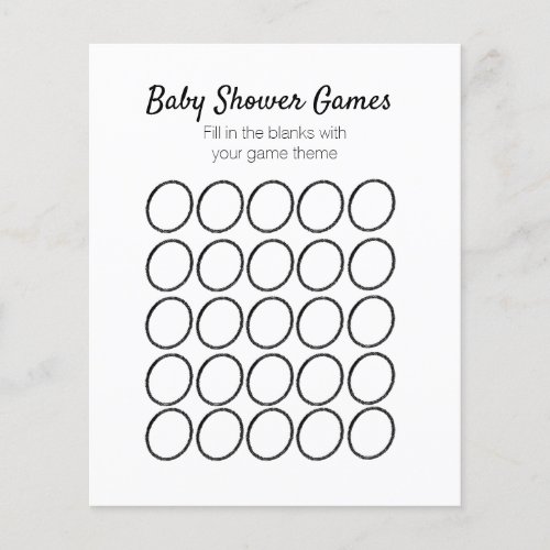 Baby Shower Game Circular Template Flyer