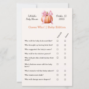 Baby Shower Game Guess Who! Baby Edition