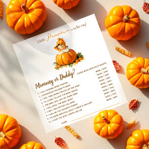 Baby Shower Game Guess Who Baby Girl Pumpkin Notepad