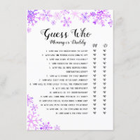 Baby Shower Game - Guess Who, Baby It's Cold Invitation