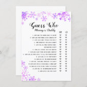 Baby Shower Game - Guess Who, Baby It's Cold Invitation (Front/Back)