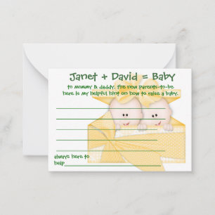 Baby Shower Game Helpful Hint Cards