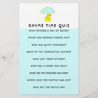 Baby Shower Game Parent Advice Stationery