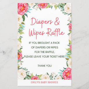 Baby Shower Game Pink and Ivory Florals