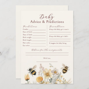 Baby Shower Game Predictions Advice Wishes Invitation