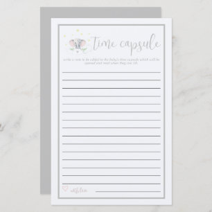 Baby Shower Game Time Capsule Elephant