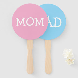 Baby Shower Game Was it Mom or Dad Hand Fan