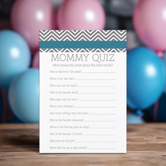 Baby Shower Game - Who Knows Mommy Best (Custom Shower Game)