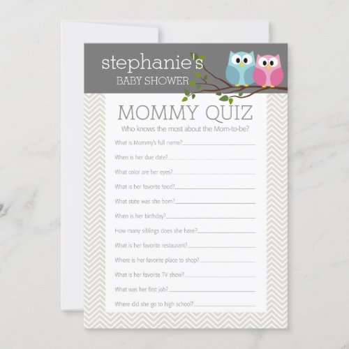 Baby Shower Game _ Who Knows Mommy Best Quiz