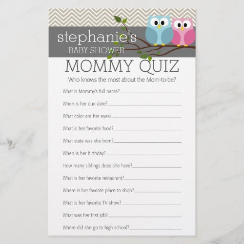 Baby Shower Game _ Who Knows Mommy Best Quiz