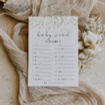 Baby shower game – Wildflowers Word scramble Invitation