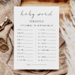 Baby shower game – Word scramble Invitation