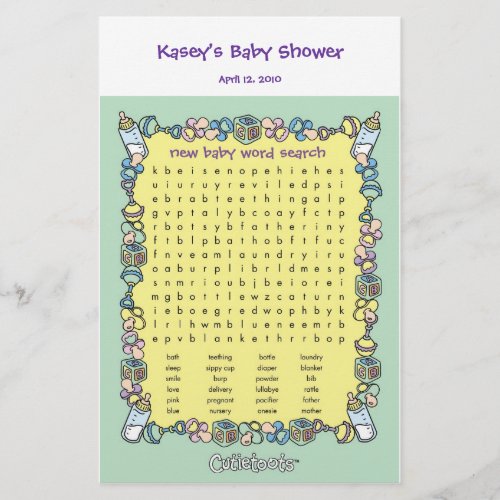 Baby Shower Game _ Word Search