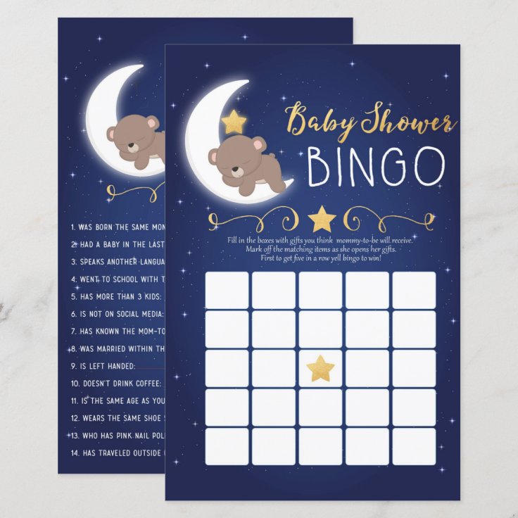 Baby Shower Games Find The Guest Quest, Baby Bingo Zazzle