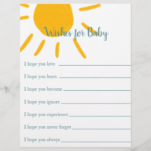 Baby Shower Games for here comes the son Flyer