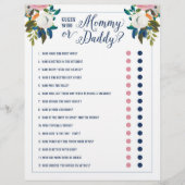 Baby Shower Games - Guess Who Mommy or Daddy (Front)