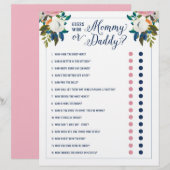 Baby Shower Games - Guess Who Mommy or Daddy (Front/Back)
