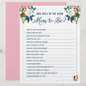 Baby Shower Games How Well Do You Know Mom to Be (Front/Back)