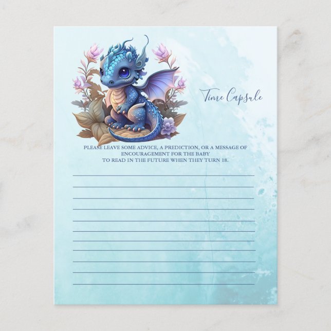 Baby Shower Games Time Capsule (Front)