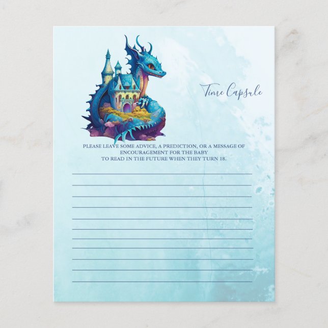 Baby Shower Games Time Capsule (Front)