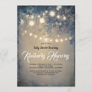 Baby Shower   Garden Lights Invitation