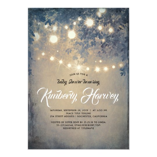 Baby Shower | Garden Lights Invitation | Zazzle.com