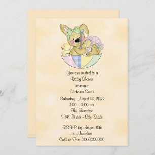 Baby Shower Gender Neutral Bunny Invitation