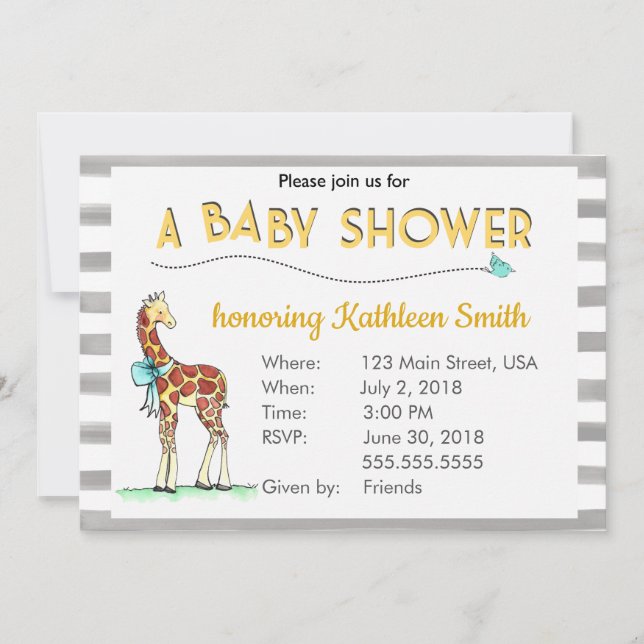 Baby Shower Gender Neutral Invitation (Front)