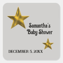 Baby Shower Gender Neutral Minimalist Gold Star