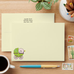 Baby Shower Gender Neutral Thank You Envelope