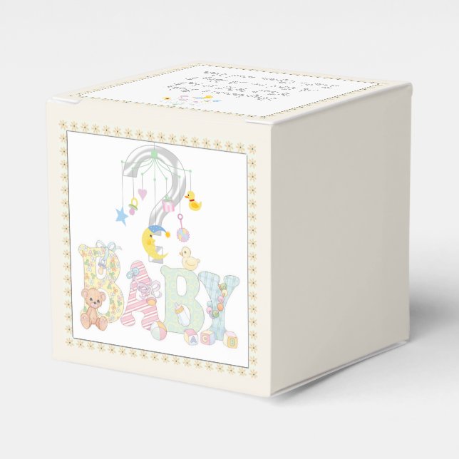 Baby Shower Gender Reveal  Favor Box (Front Side)