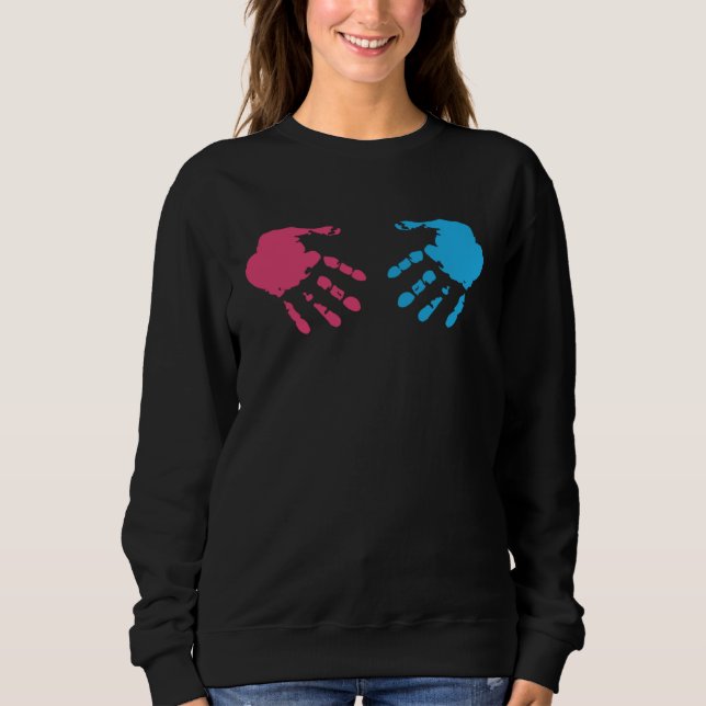 Baby Shower Gender Reveal Ideas for Pregnant Mom Sweatshirt (Front)