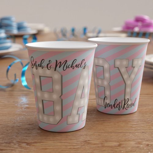 Baby Shower Gender Reveal Paper Cup