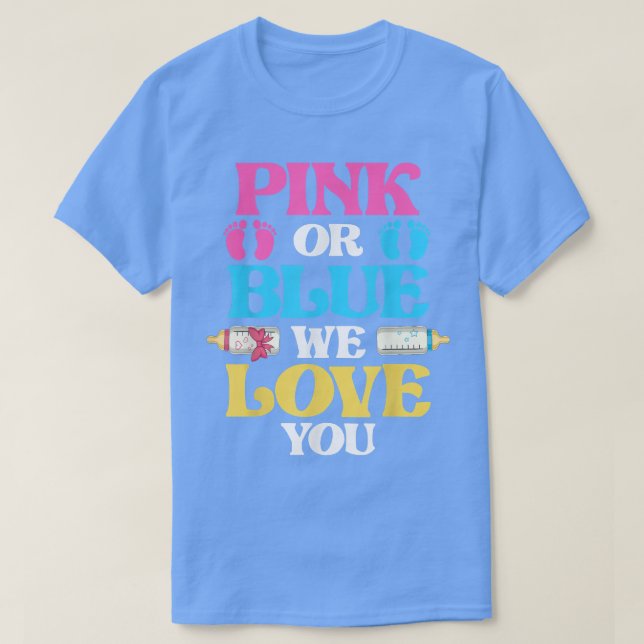 Baby Shower Gender Reveal Party Baby Party Gender  T-Shirt (Design Front)