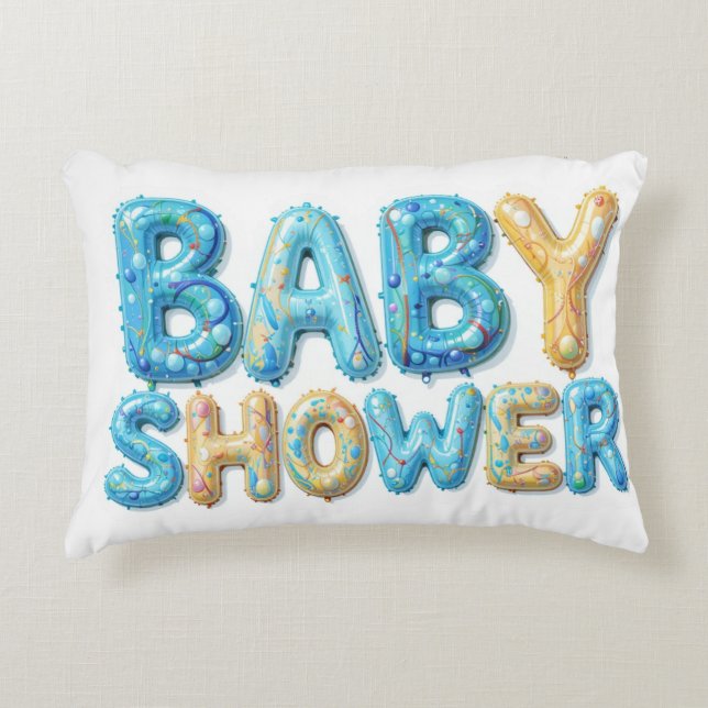 Baby shower gift accent pillow (Front)