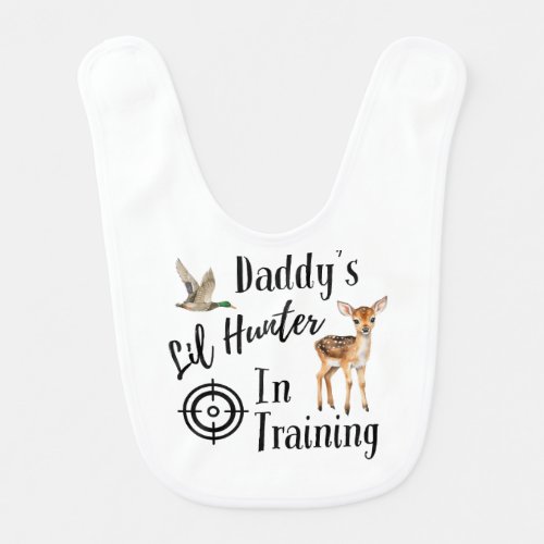 Baby shower gift for hunting parents in training baby bib
