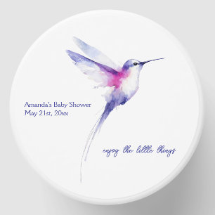 Baby Shower Gift Hummingbird Customized Blue Pink Mini Candle Favors