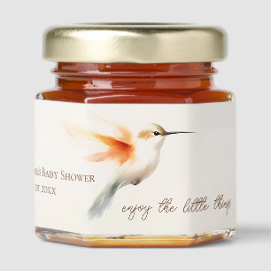 Baby Shower Gift Hummingbird Personalized Cute Honey Jar Favors