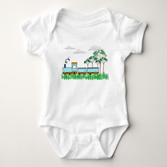 Baby Shower gift - t-shirts - boys little train (Front)