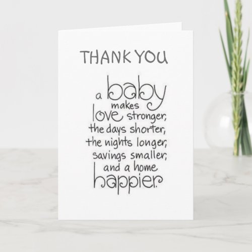 BABY SHOWERGIFT THANK YOU WITH BABY LOVE