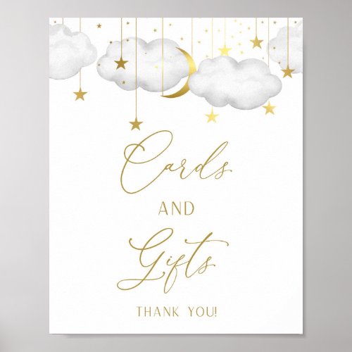 Baby Shower Gifts Sign Cards and Gifts Poster
