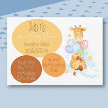 Baby Shower Giraffe Flat