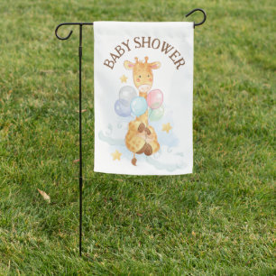 BABY Shower Giraffe Garden Flag
