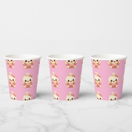 Baby shower Girl Bao Paper Cups