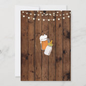Baby Shower Girl Brewing Beer Pink BBQ Wood Invite (Back)