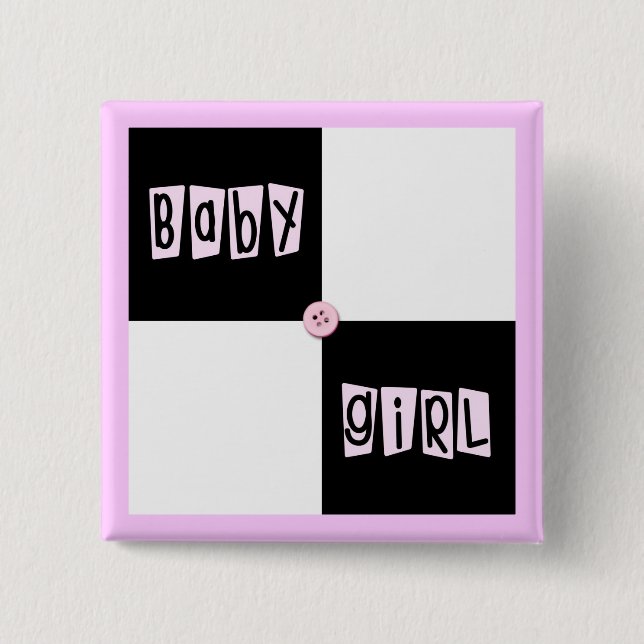 Baby Shower Girl Button (Front)